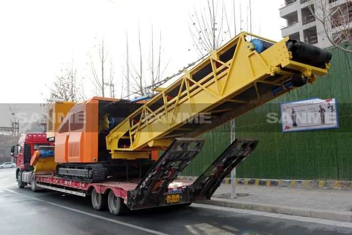 顛覆傳統(tǒng)裝車方式，山美履帶式取料機(jī)助您實現(xiàn)降本增效、節(jié)能減排！